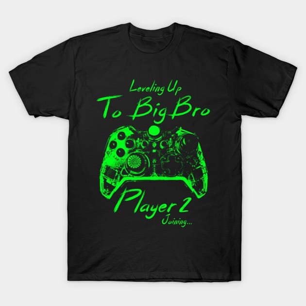 I Leveled Up To Big Bro Gamer New Brother T-Shirt by cedricchungerxc